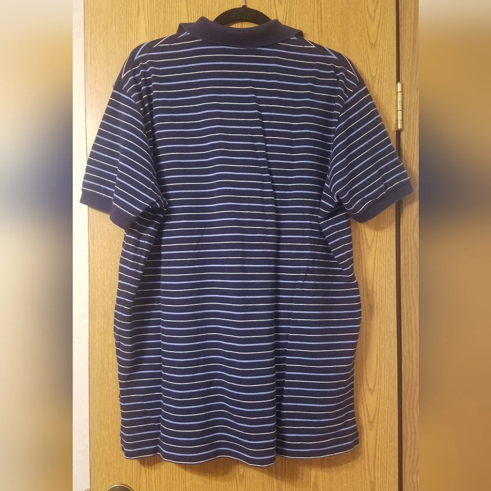 Polo by Ralph Lauren Navy and White Striped Polo Shirt XL
